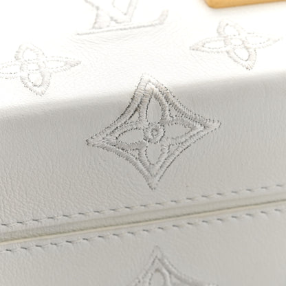 Louis Vuitton Calfskin Monogram Embroidered Petite Malle White 10 of 11
