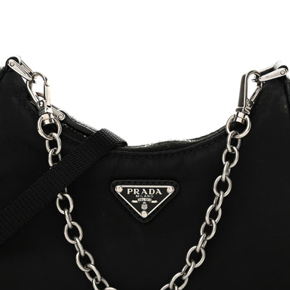 Prada Tessuto Nylon Mini Re-Edition 2000 Shoulder Bag Black 7 of 12