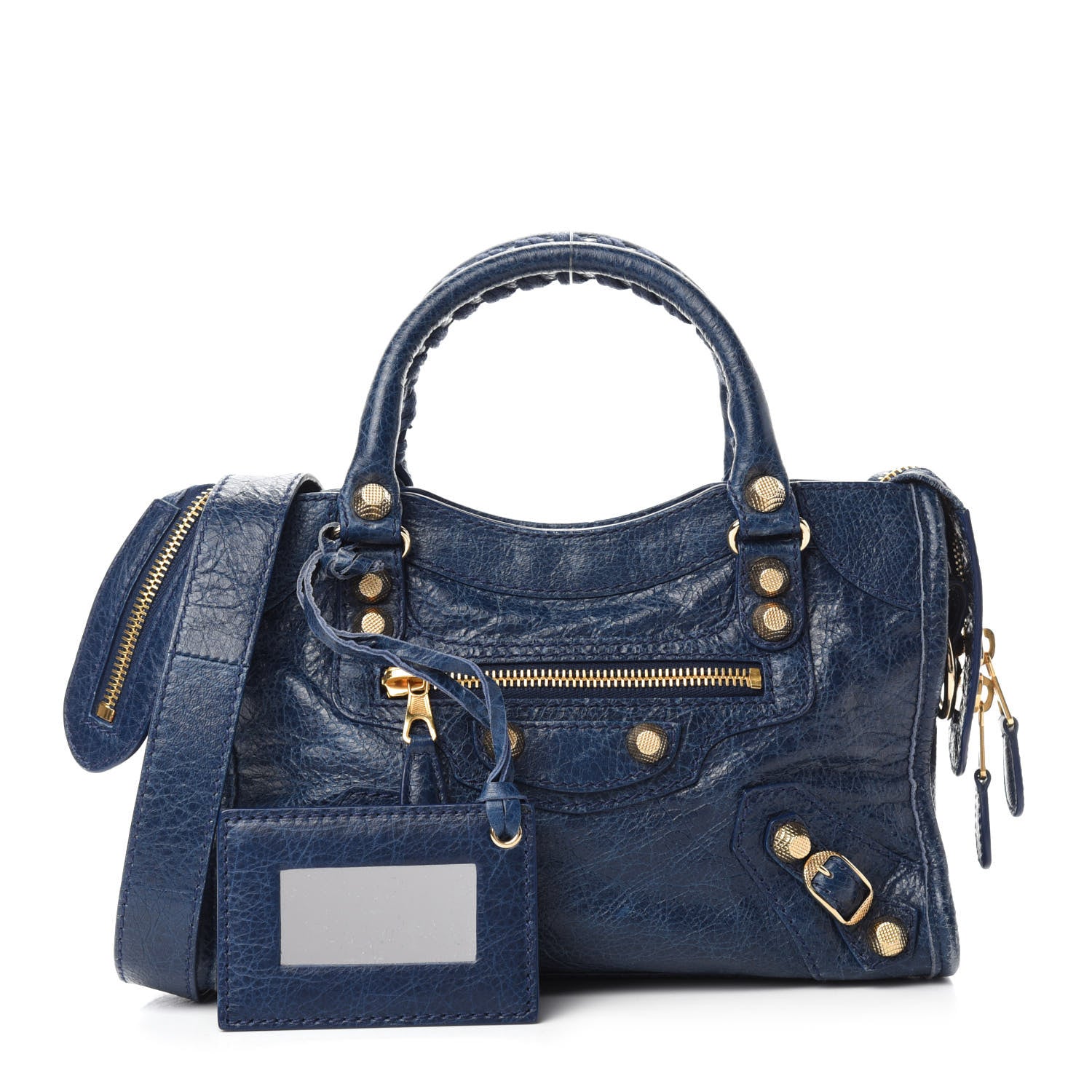Balenciaga Agneau Giant 12 Gold Hardware Mini City Bleu Mineral 1 of 10