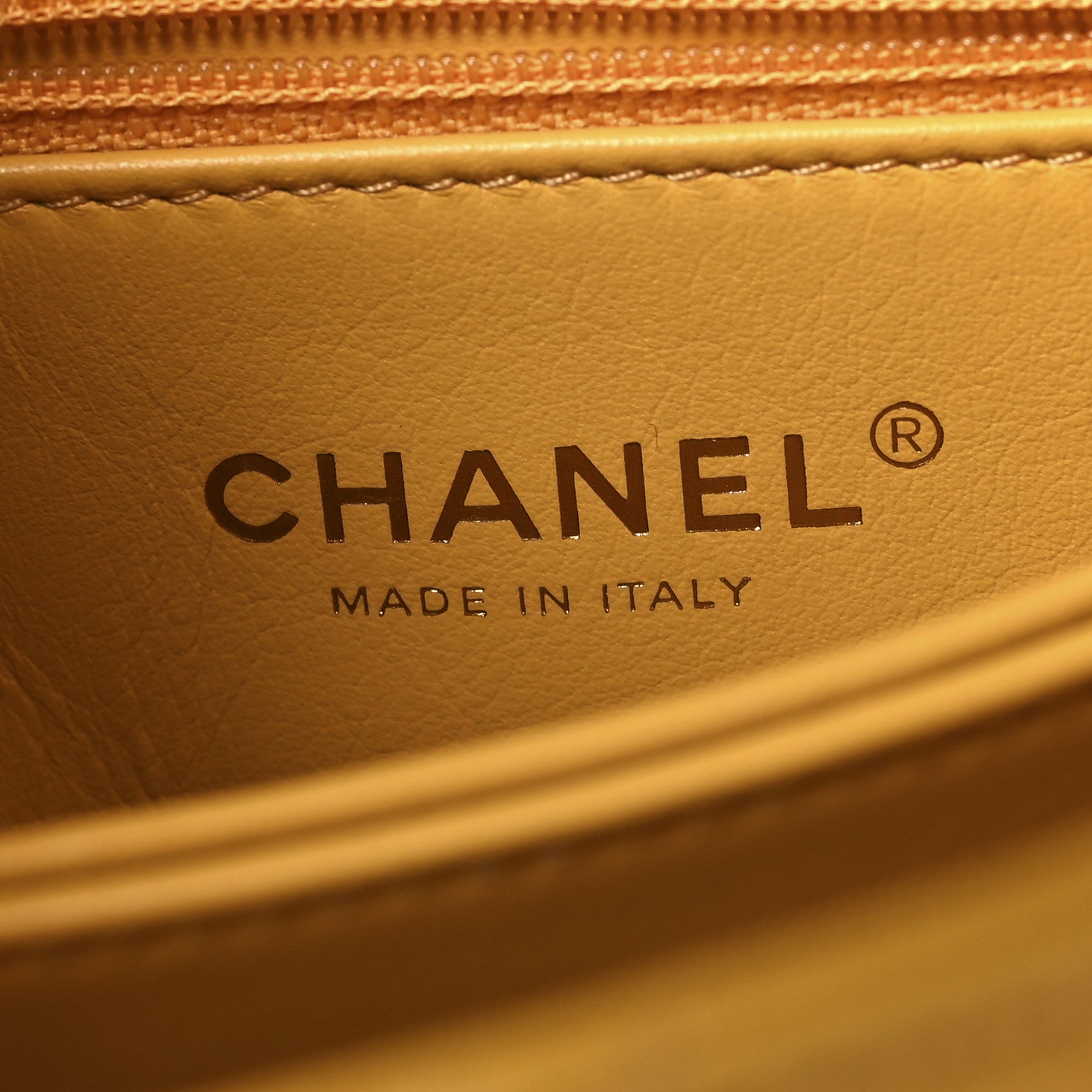 Chanel Caviar Lizard Embossed Quilted Mini Coco Handle Flap Yellow 6 of 11