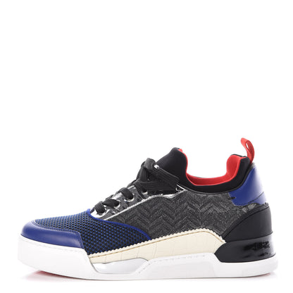 Christian Louboutin Calfskin Mesh Mens Aurelien Flat Sneakers 40 Multi 1 of 8