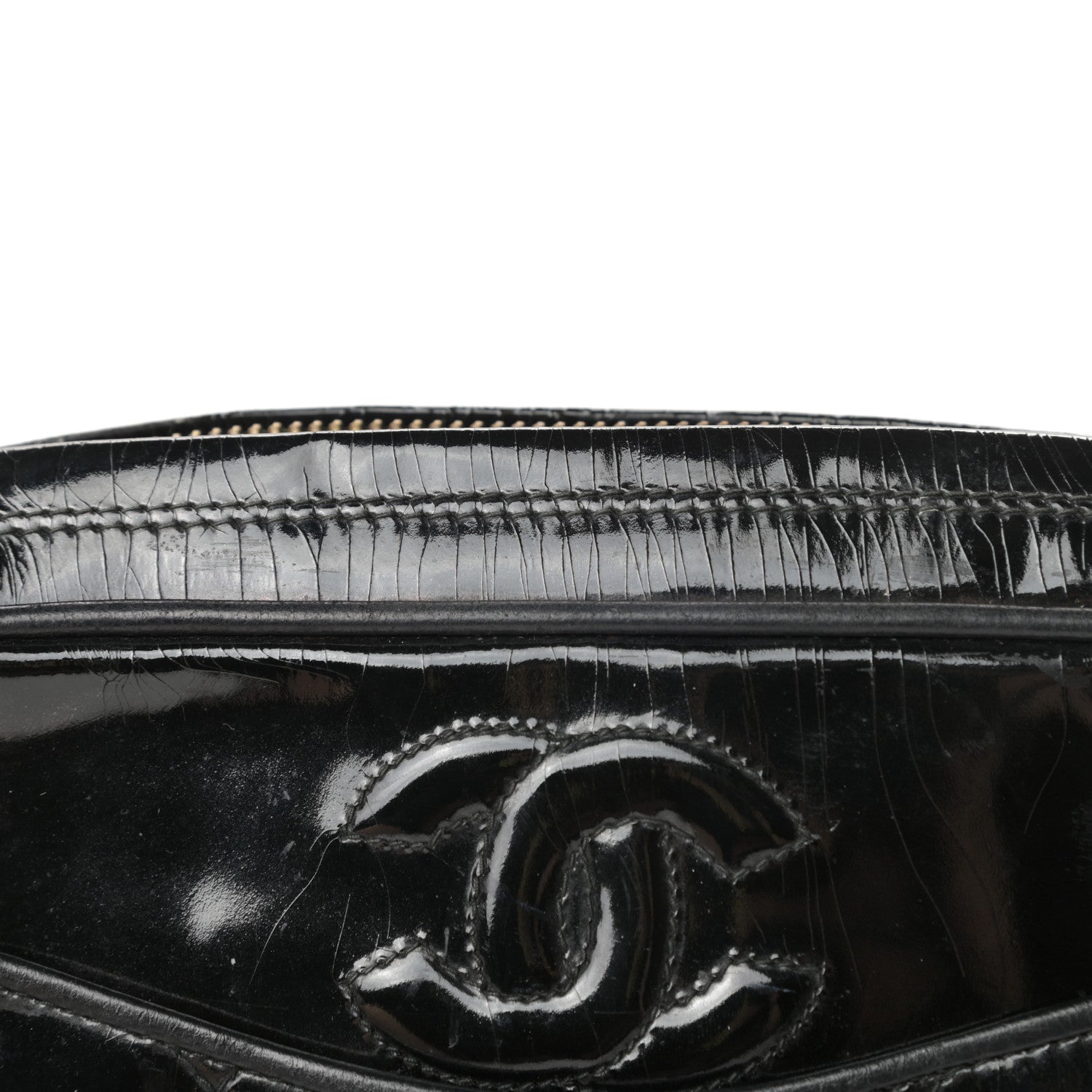 Chanel Patent Quilted Tassel Camera Case Black 15 of 15