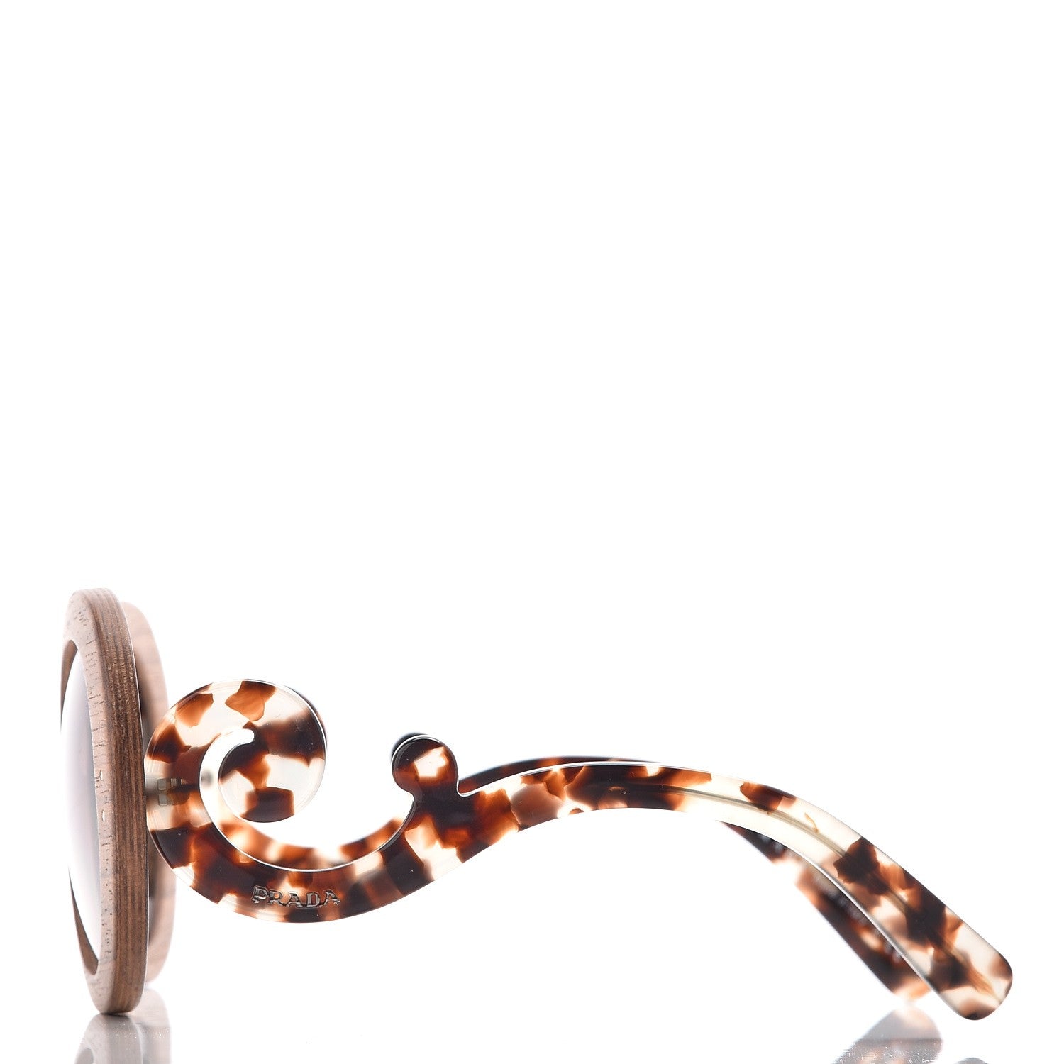 Prada Wooden Baroque Sunglasses SPR 27R Nut Canaletto 3 of 6