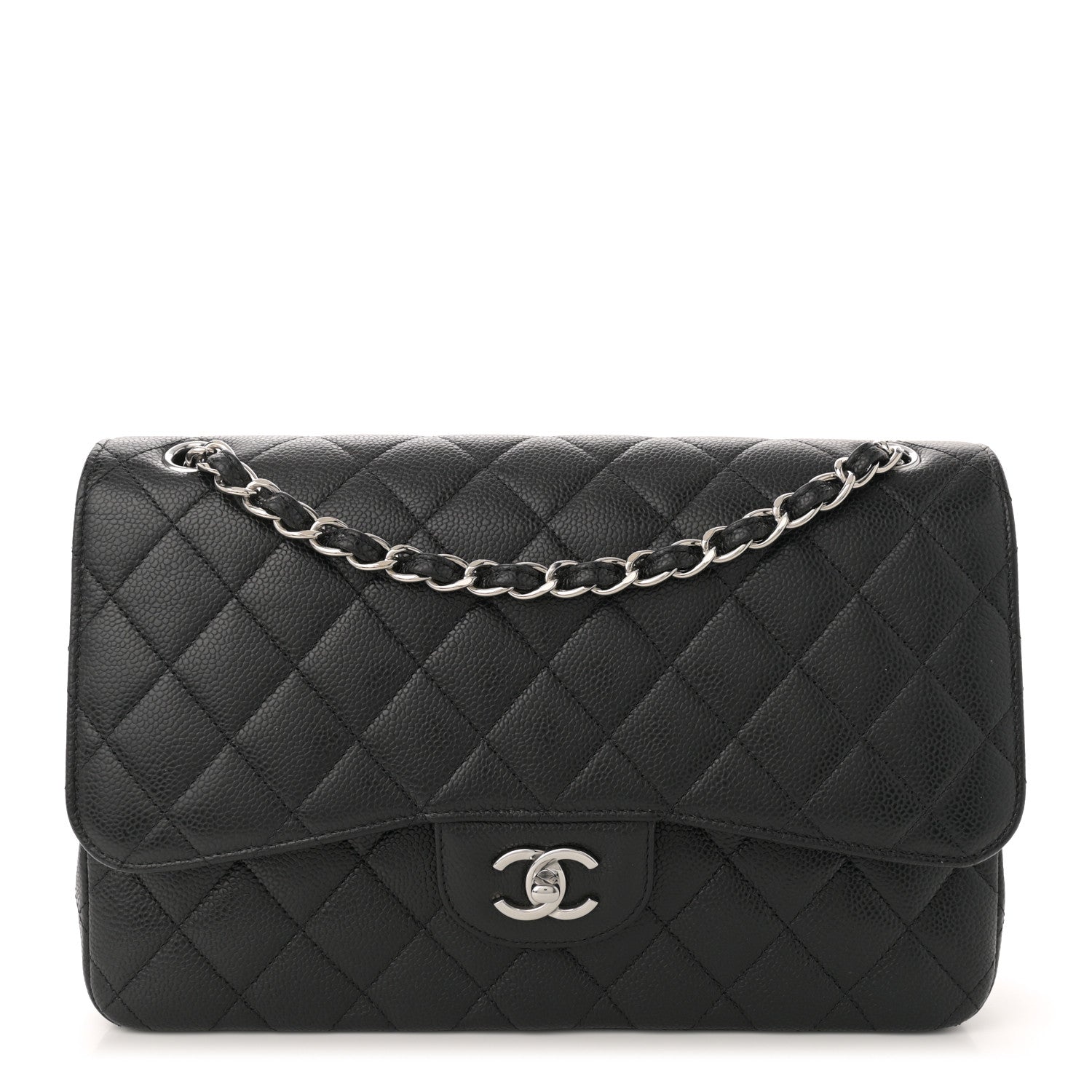 Chanel Caviar Quilted Jumbo Double Flap Black 1 of 11