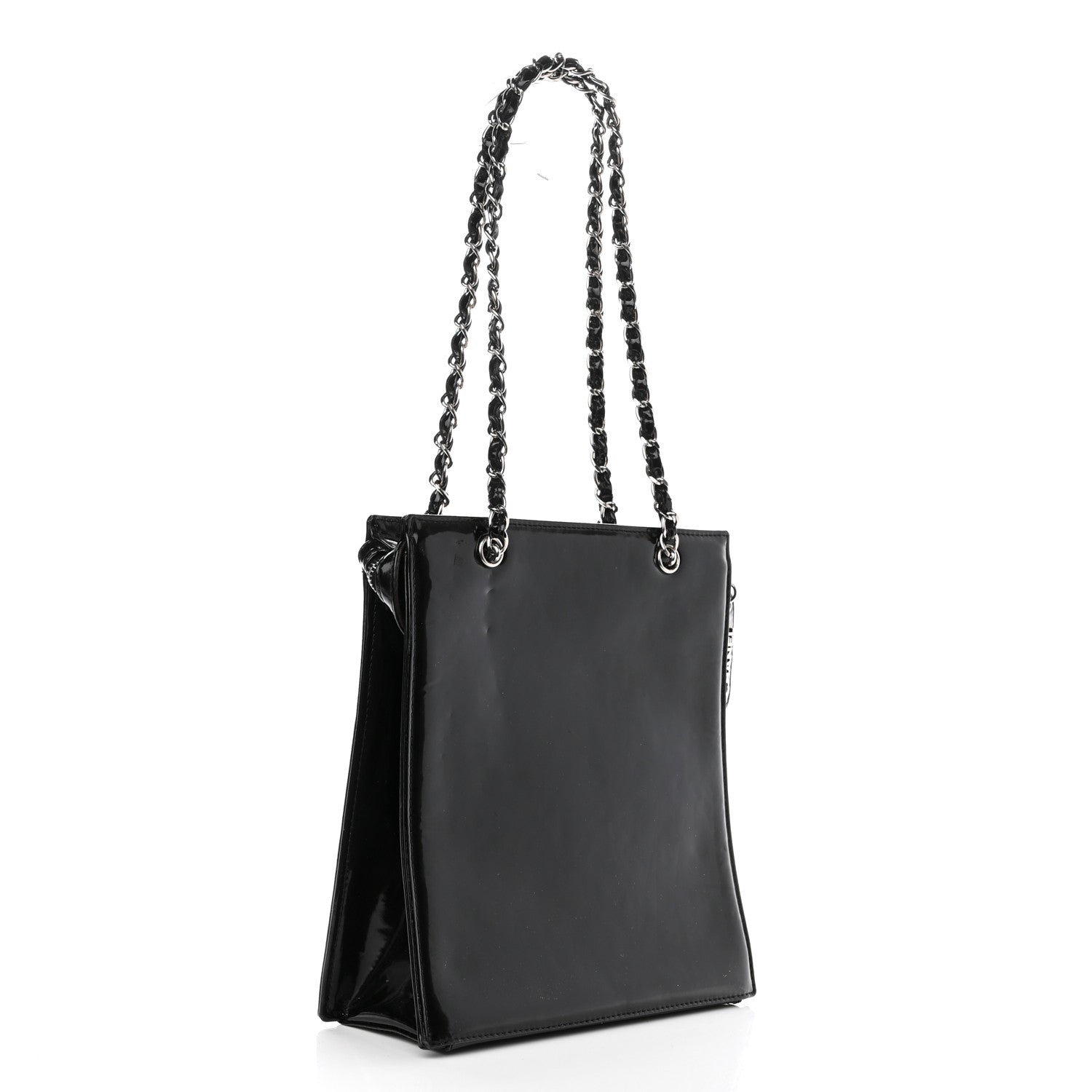 Chanel Patent CC Shoulder Bag Black 3 of 10