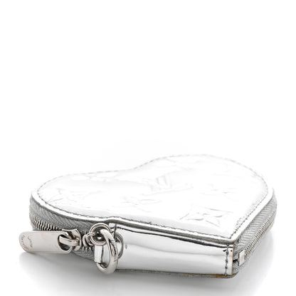 Louis Vuitton Monogram Miroir Heart Coin Purse Silver 5 of 11