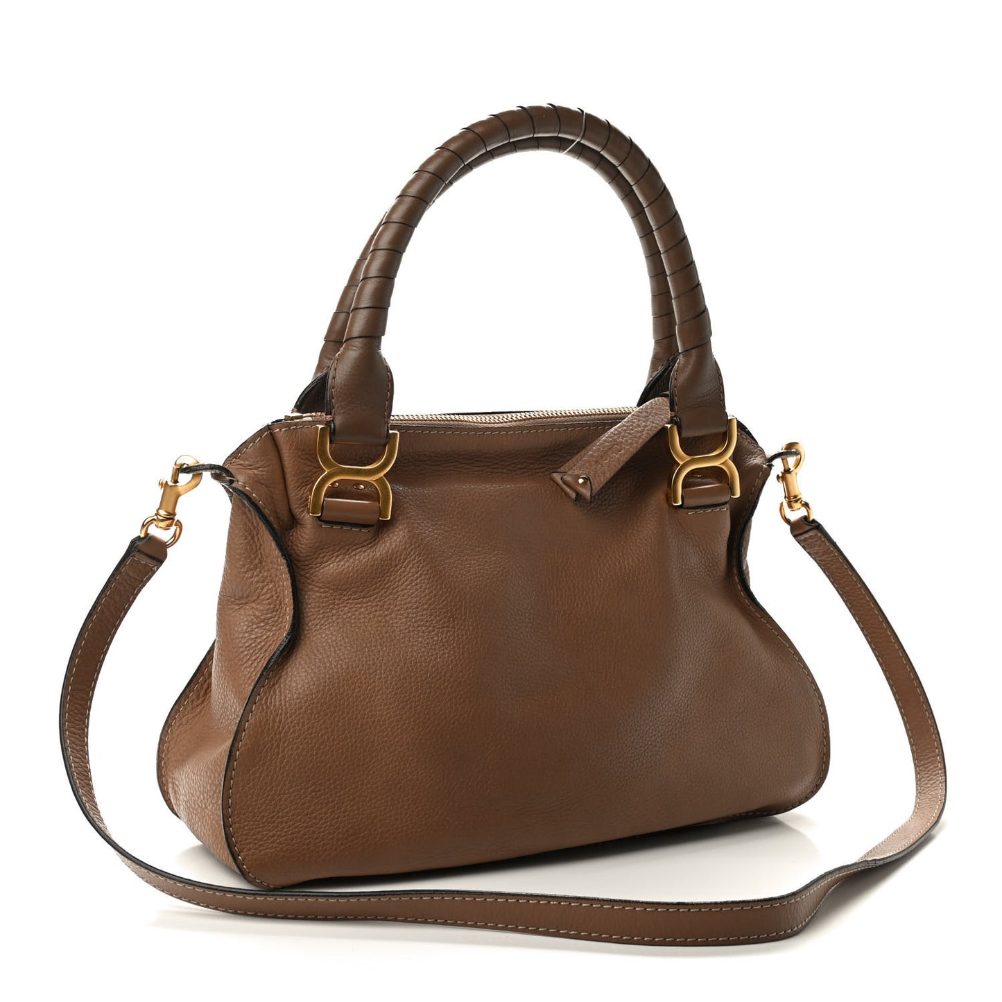 Calfskin Medium Marcie Satchel Nut