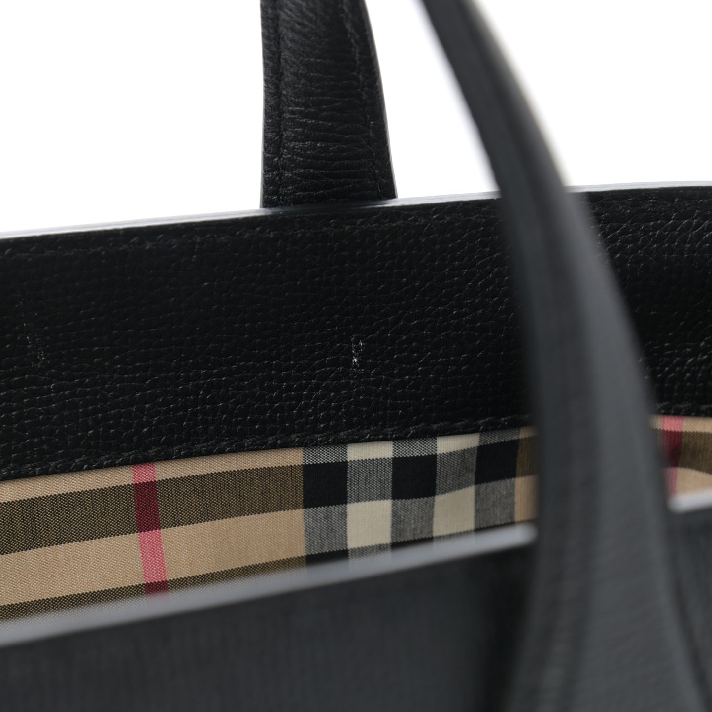 Derby Calfskin Vintage Check Medium Banner Tote Black