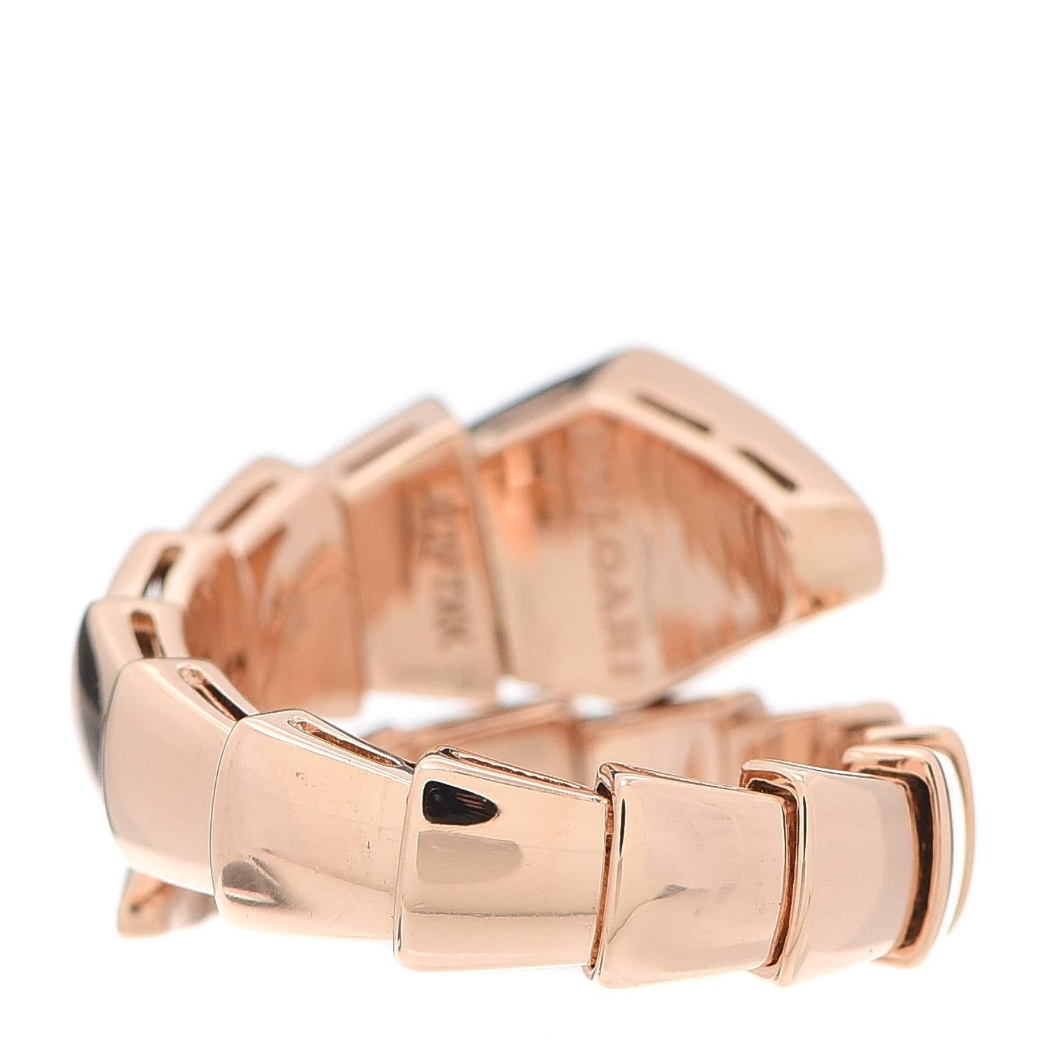 Bulgari 18K Rose Gold Diamond Serpenti Viper Ring M 3 of 5