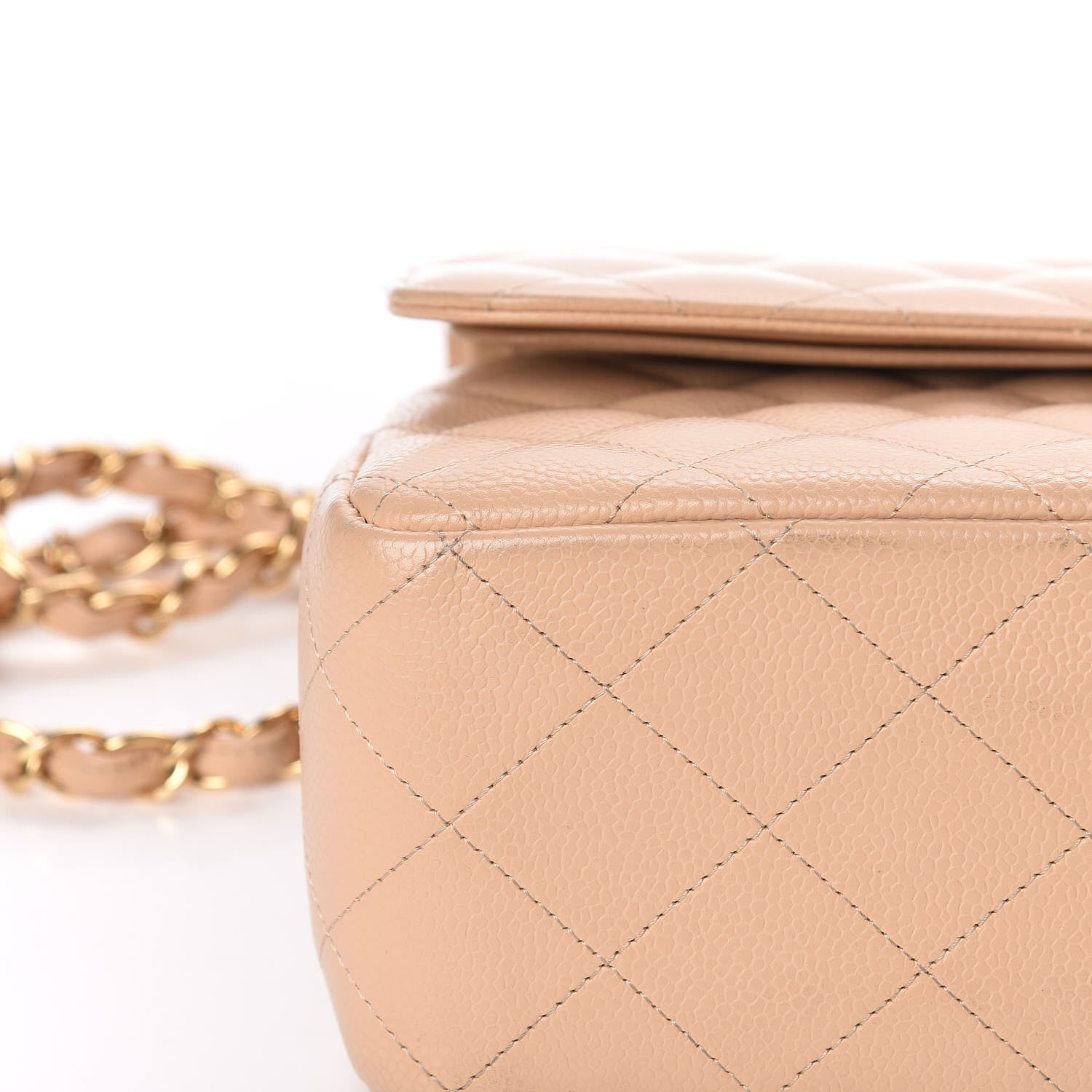 Chanel Caviar Quilted Jumbo Double Flap Beige Clair 16 of 17