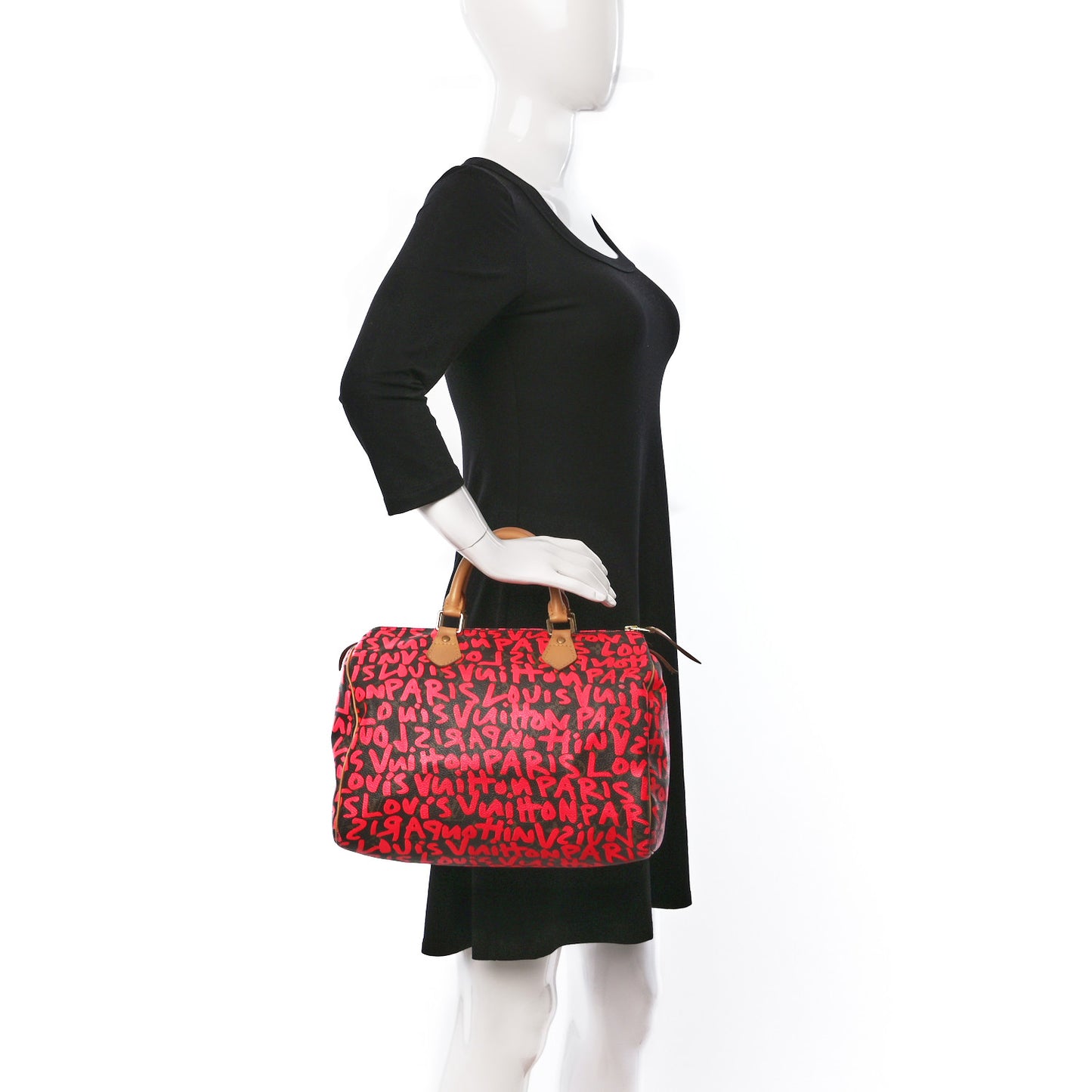 Monogram Graffiti Speedy 30 Fuchsia