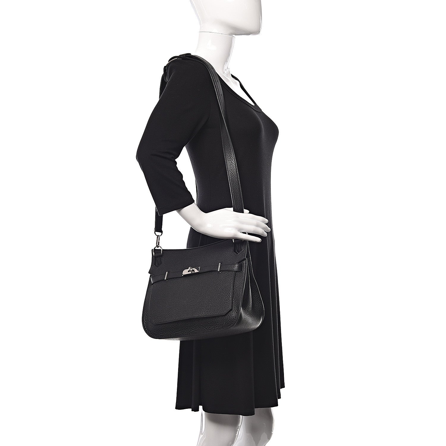 Hermes Taurillon Clemence Jypsiere 28 Black 2 of 11