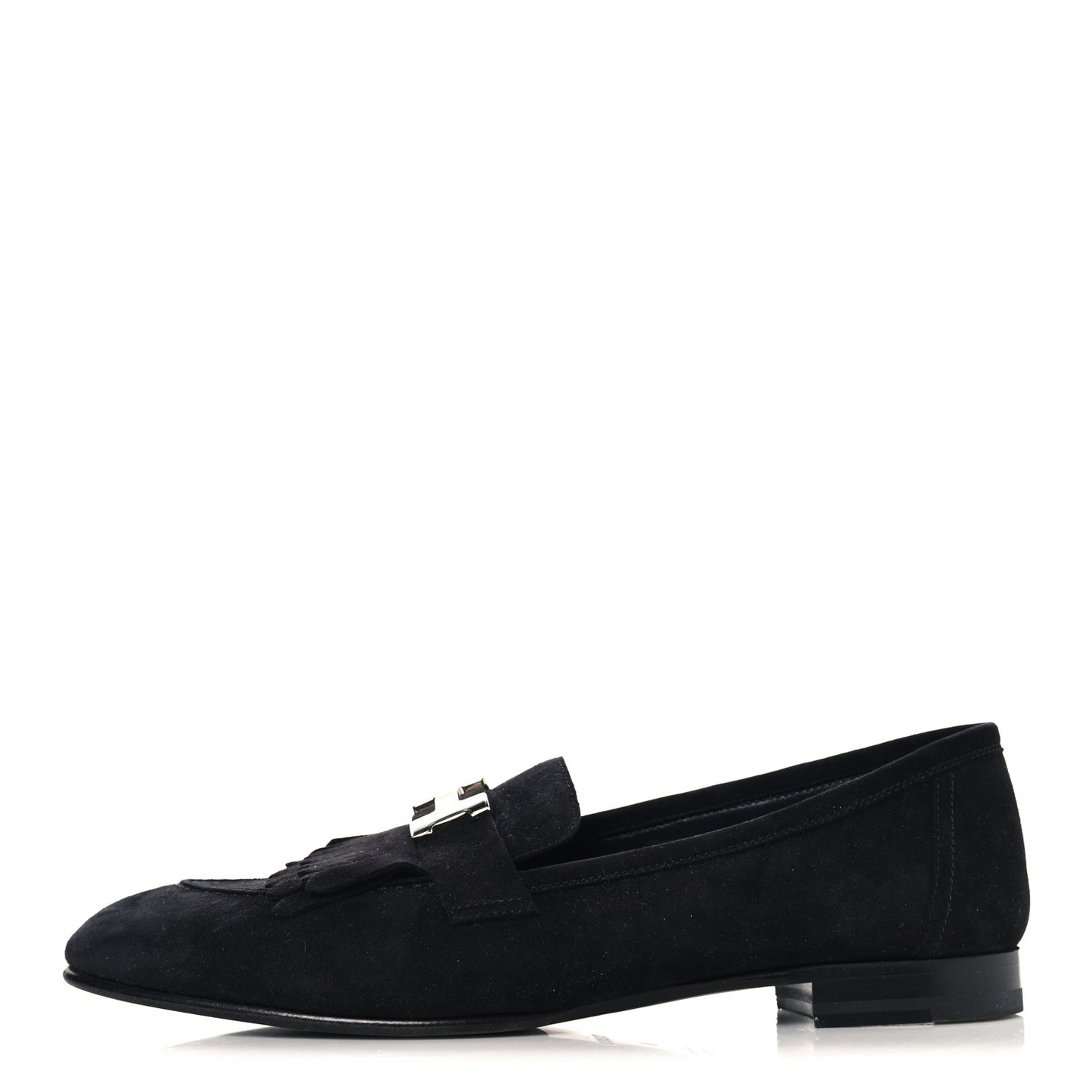 Suede Goatskin Womens Royal Loafers 41 Black