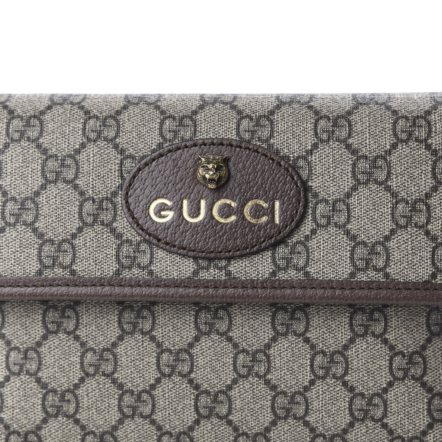 GG Supreme Monogram Neo Vintage Web Belt Bag Brown