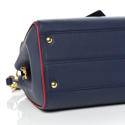 Louis Vuitton Grained Calfskin Monogram Double V Blue Marine 9 of 11