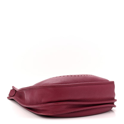 Hermes Taurillon Clemence EVELYNE III PM Rouge Grenat 4 of 11