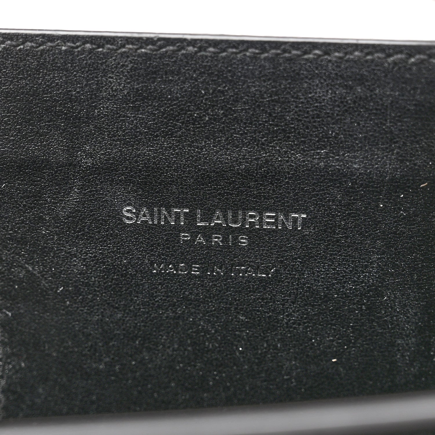 Saint Laurent Calfskin Crocodile Embossed Nano Sac De Jour Black 5 of 9