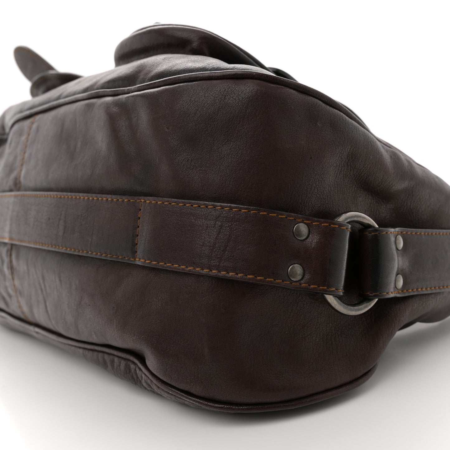 Calfskin Large Gaucho Double Saddle Bag Brown