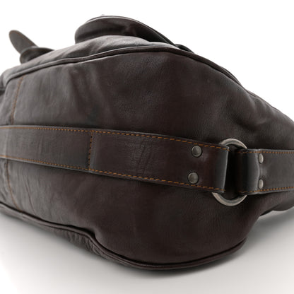 Christian Dior Calfskin Large Gaucho Double Saddle Bag Brown 10 of 10