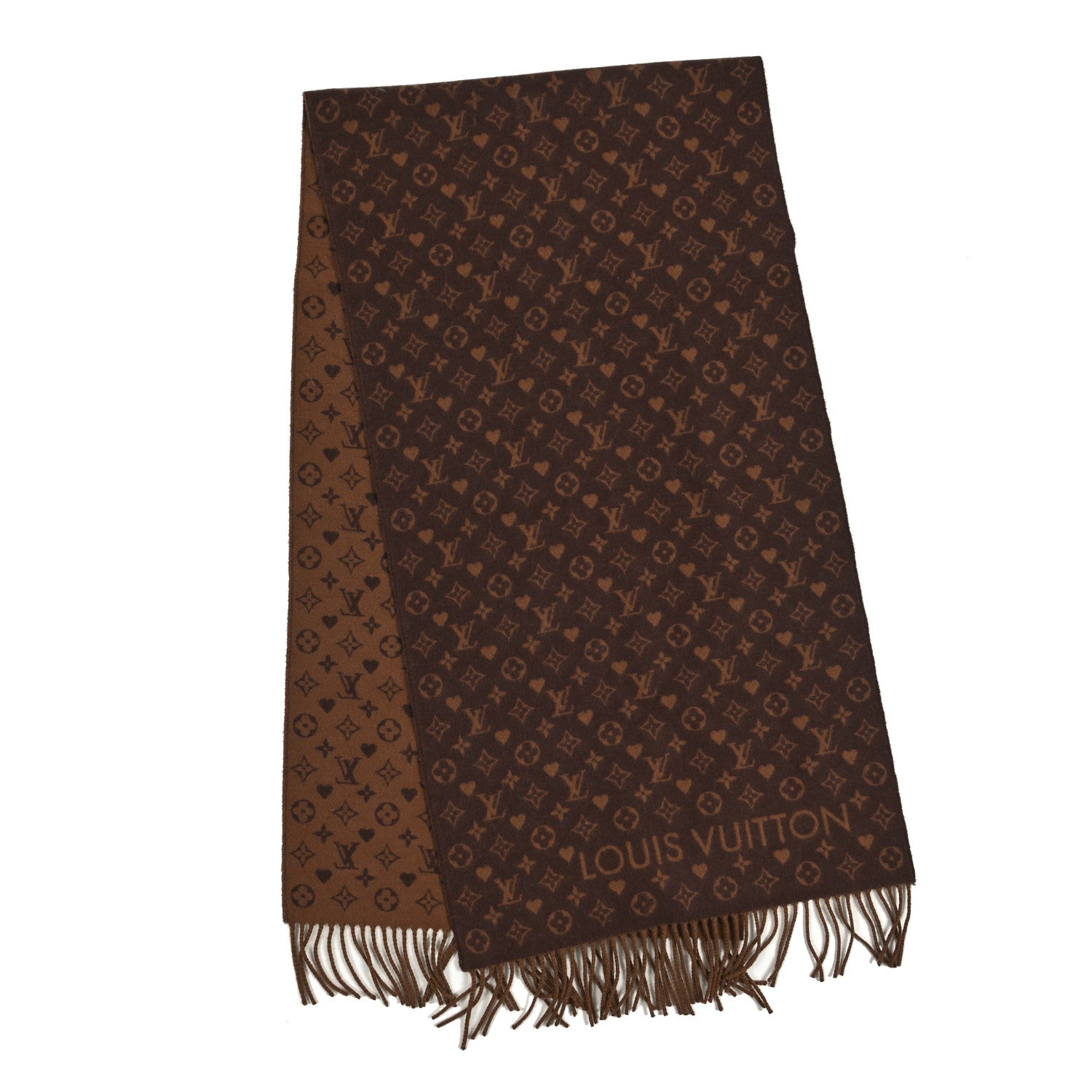 Louis Vuitton Cashmere Monogram Game On Scarf Brown 2 of 3