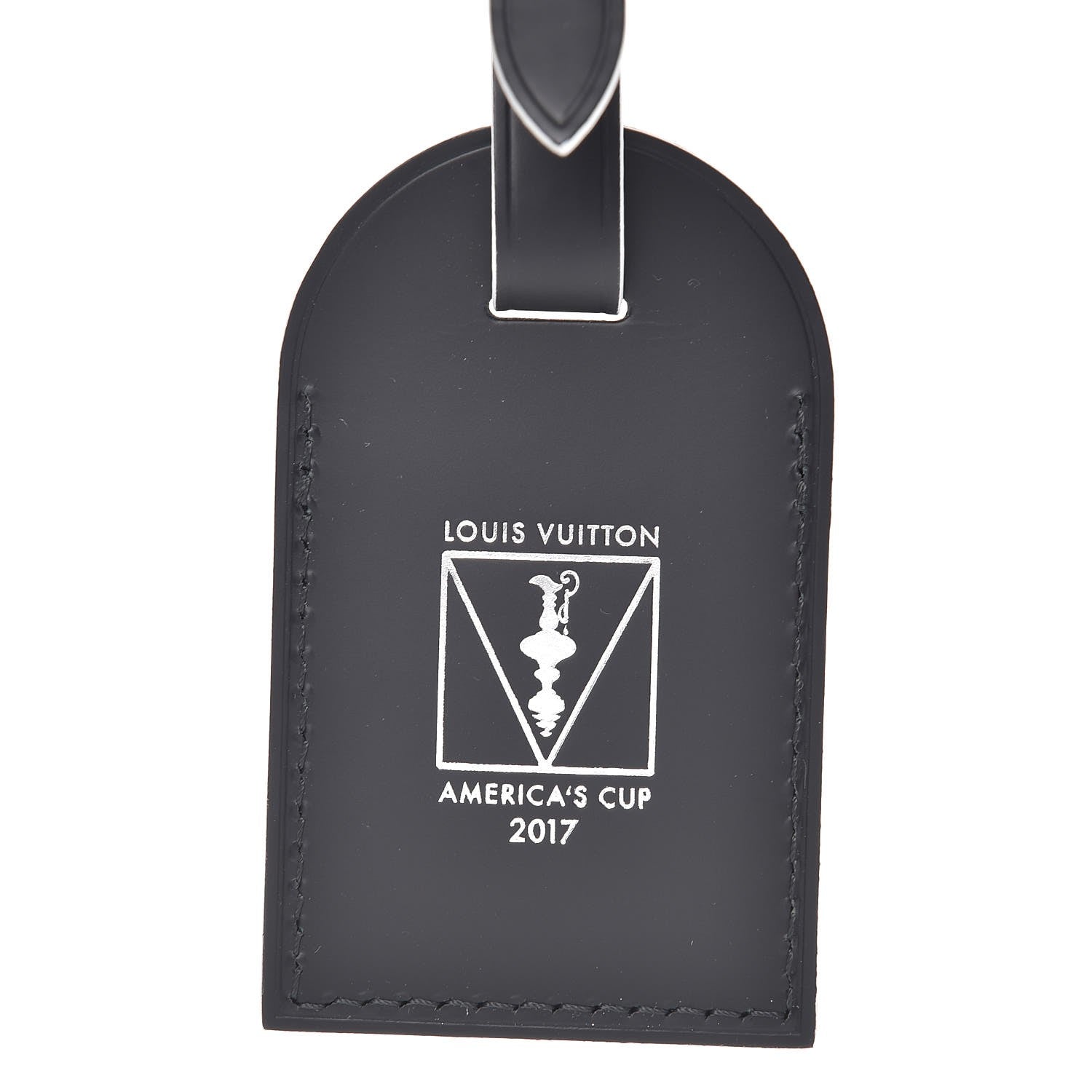 Louis Vuitton Calfskin America's Cup Luggage Tag Black 3 of 3