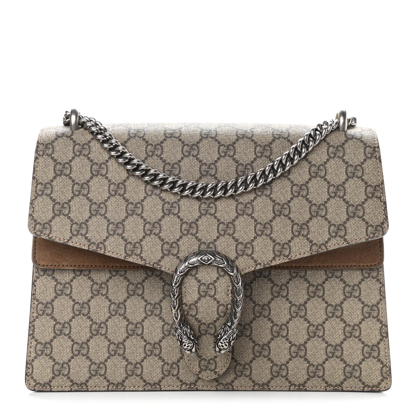 GG Supreme Monogram Medium Dionysus Shoulder Bag Taupe