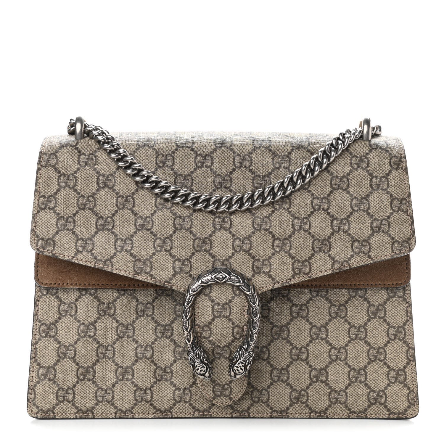 Gucci GG Supreme Monogram Medium Dionysus Shoulder Bag Taupe 1 of 10