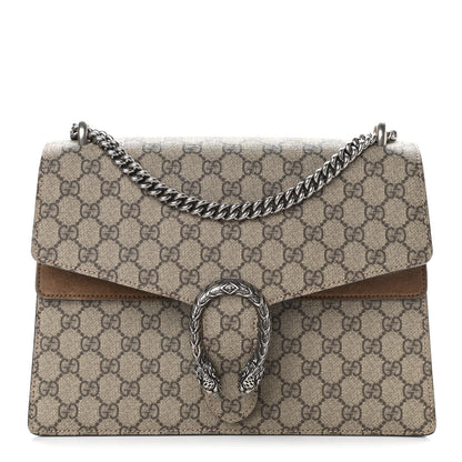 Gucci GG Supreme Monogram Medium Dionysus Shoulder Bag Taupe 1 of 10