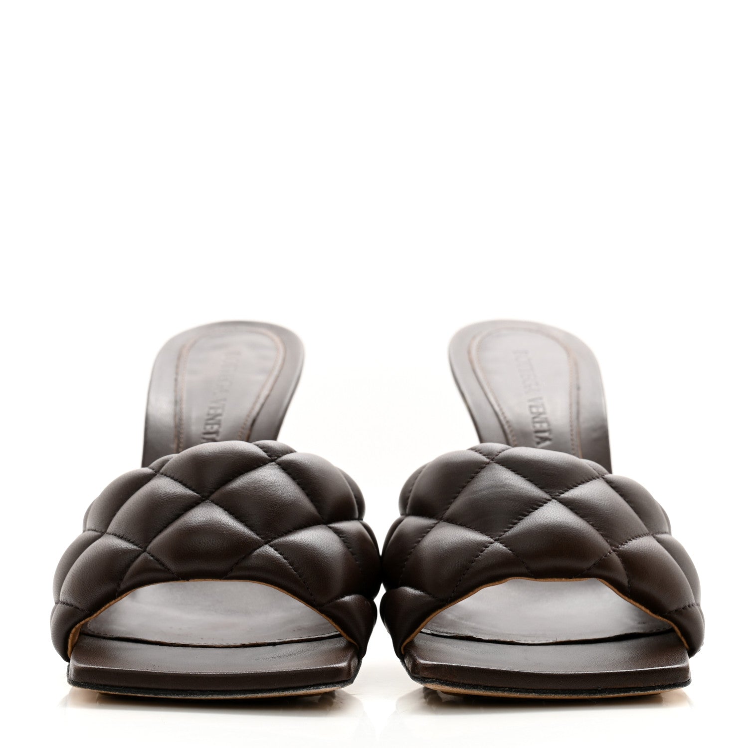 Bottega Veneta Nappa Matelasse Padded Mule Sandals 36.5 Chocolate 2 of 10