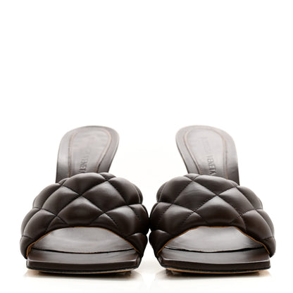 Bottega Veneta Nappa Matelasse Padded Mule Sandals 36.5 Chocolate 2 of 10