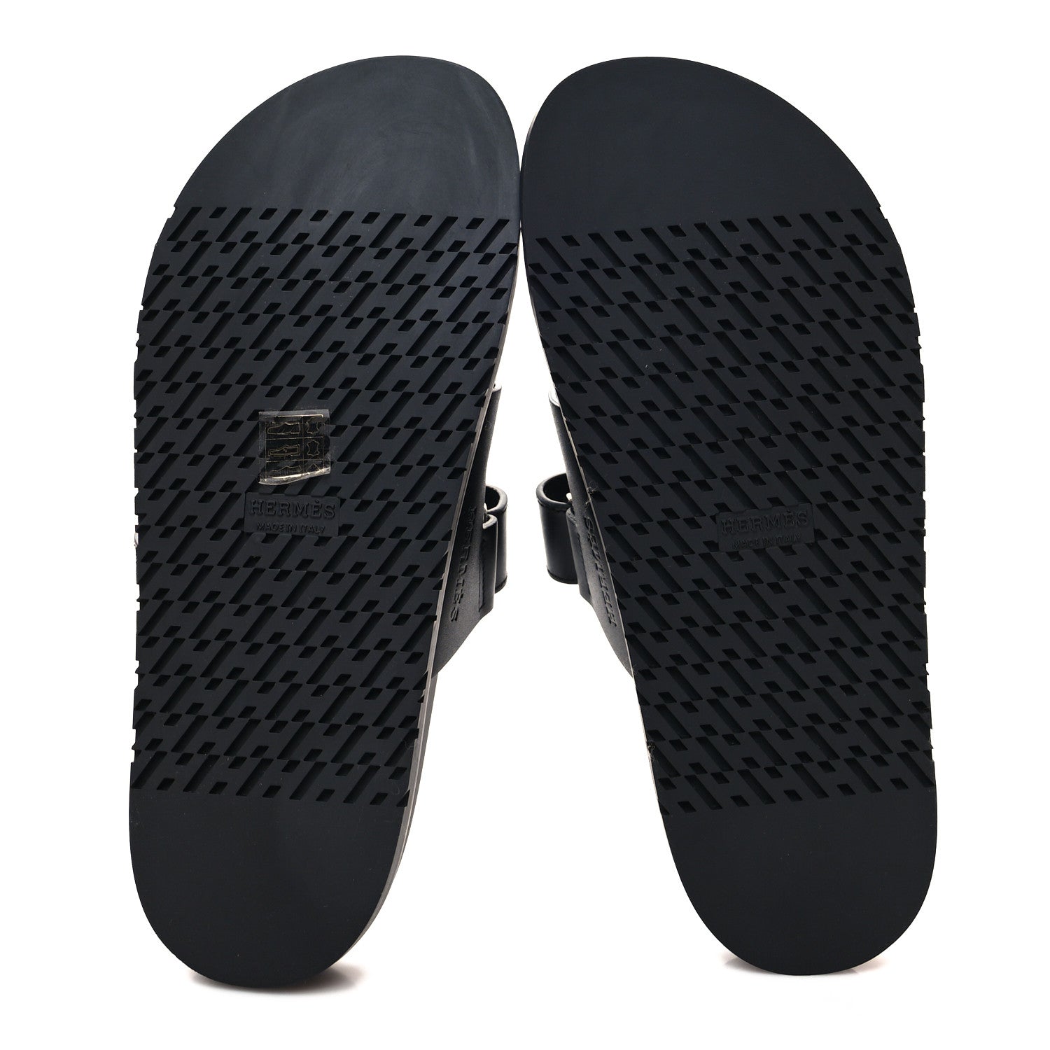 Hermes Calfskin Womens Chypre Sandals 39 Black 5 of 9