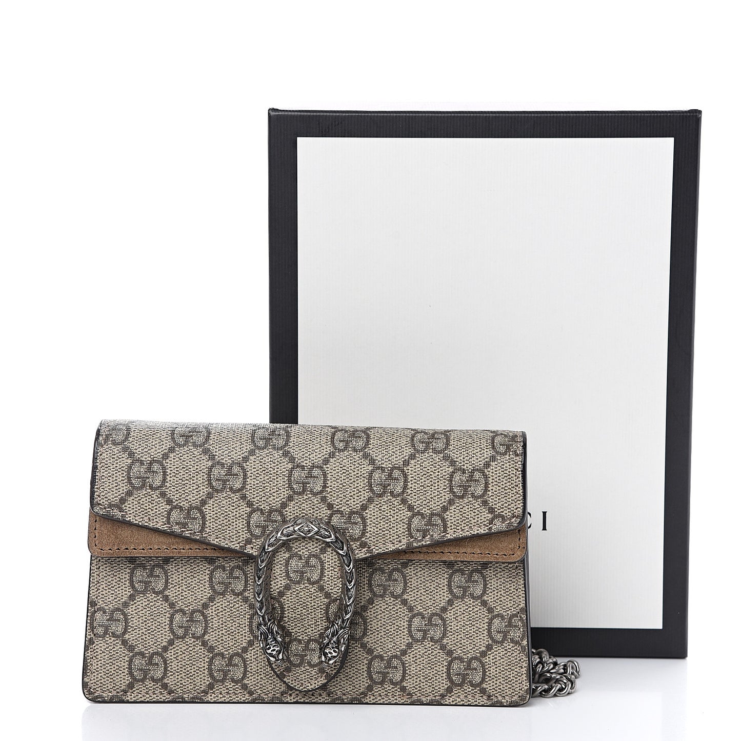 GG Supreme Monogram Super Mini Dionysus Shoulder Bag Taupe