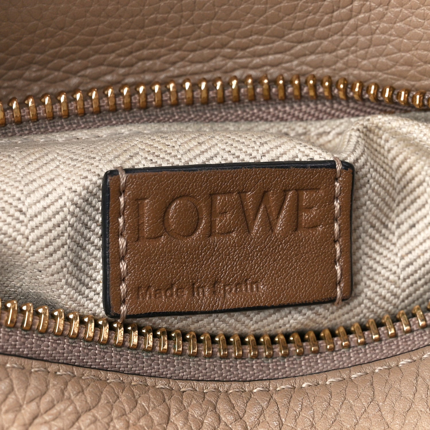 Loewe Grained Calfskin Small Puzzle Bag Sand Mink 6 of 10