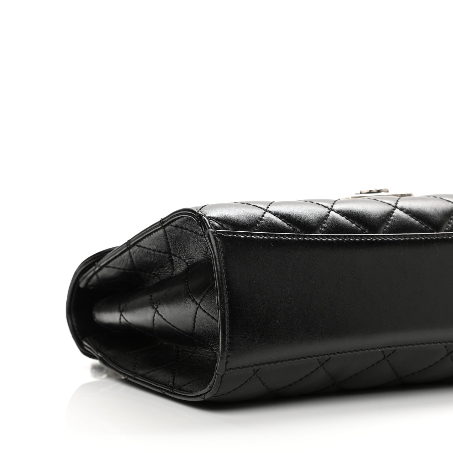 Calfskin Quilted Medium Mad About Quilting Flap Black