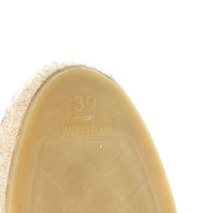 Chanel Lambskin CC Espadrilles 39 Red 6 of 10