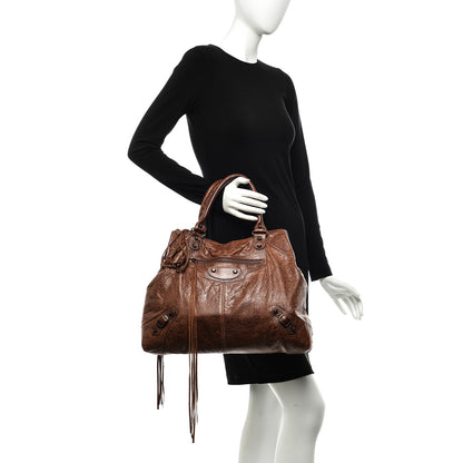 Balenciaga Agneau Classic Hardware Brief Charbon Sienna 2 of 8