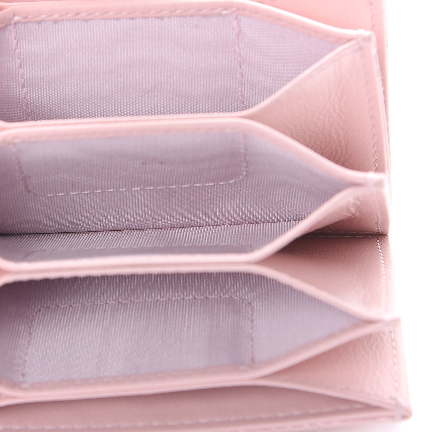 Christian Dior Patent Cannage Lady Dior 5-Gusset Card Holder Pink 5 of 9