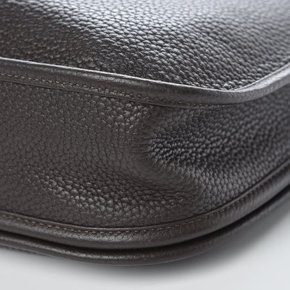 Hermes Taurillon Clemence Evelyne II PM Chocolate 11 of 12