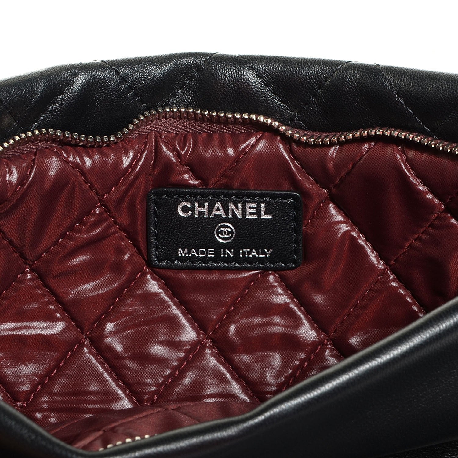Chanel Lambskin Quilted Beauty Clutch Bag Black 7 of 8