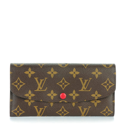 Louis Vuitton Monogram Emilie Wallet Red 1 of 9