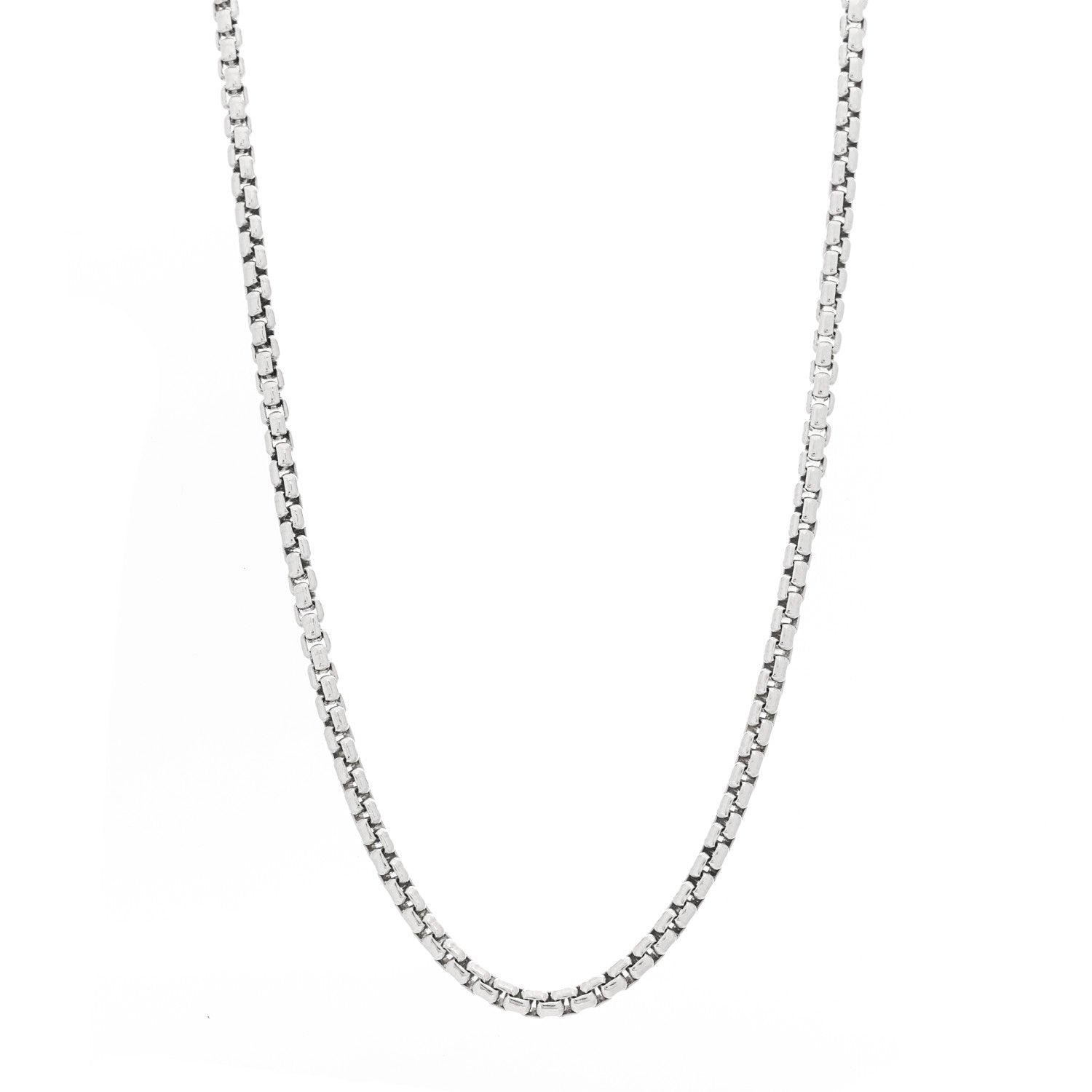David Yurman Sterling Silver 14K Yellow Gold 3.6mm Box Chain Necklace 20" 1 of 5