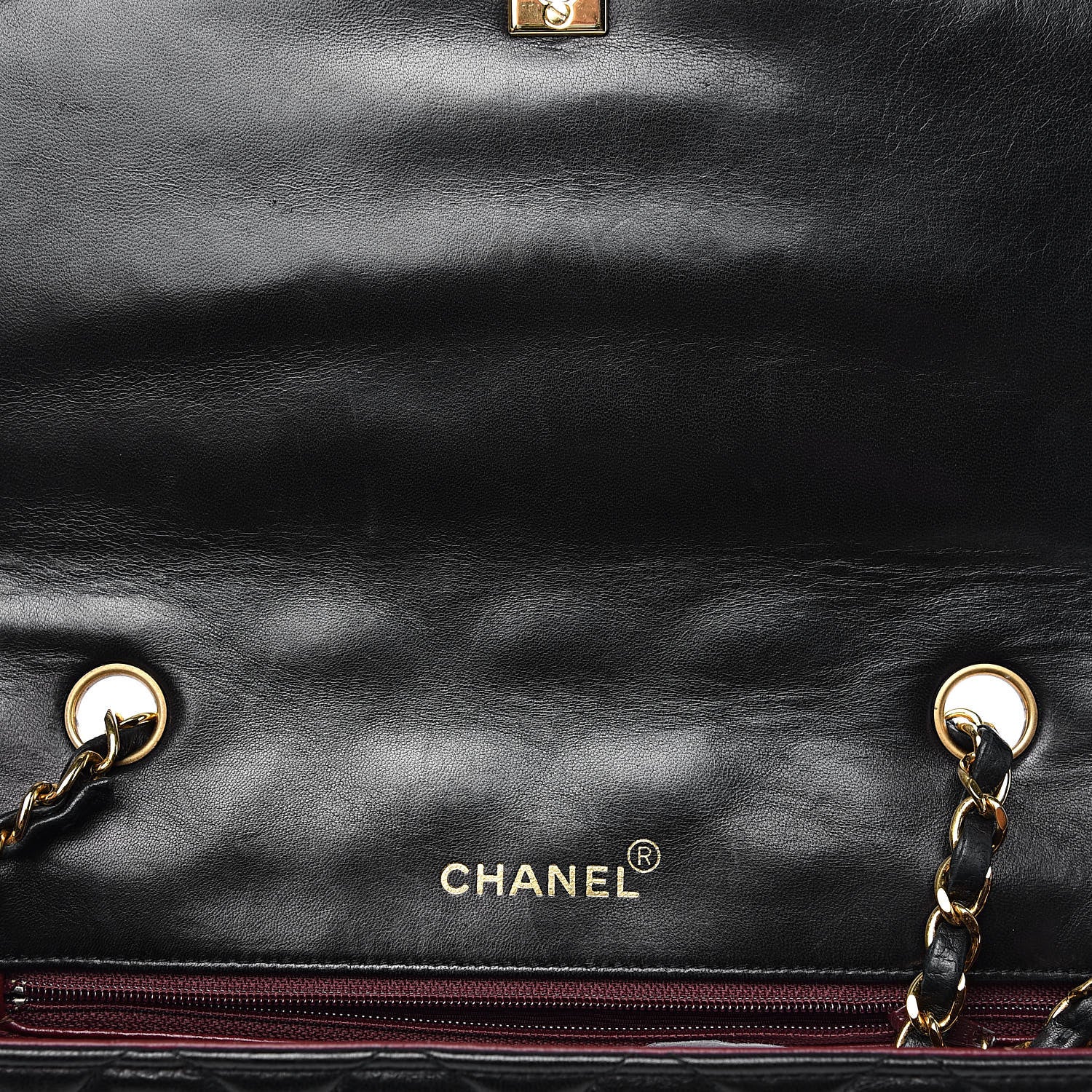 Chanel Lambskin Quilted Medium Single Flap Black 10 of 14