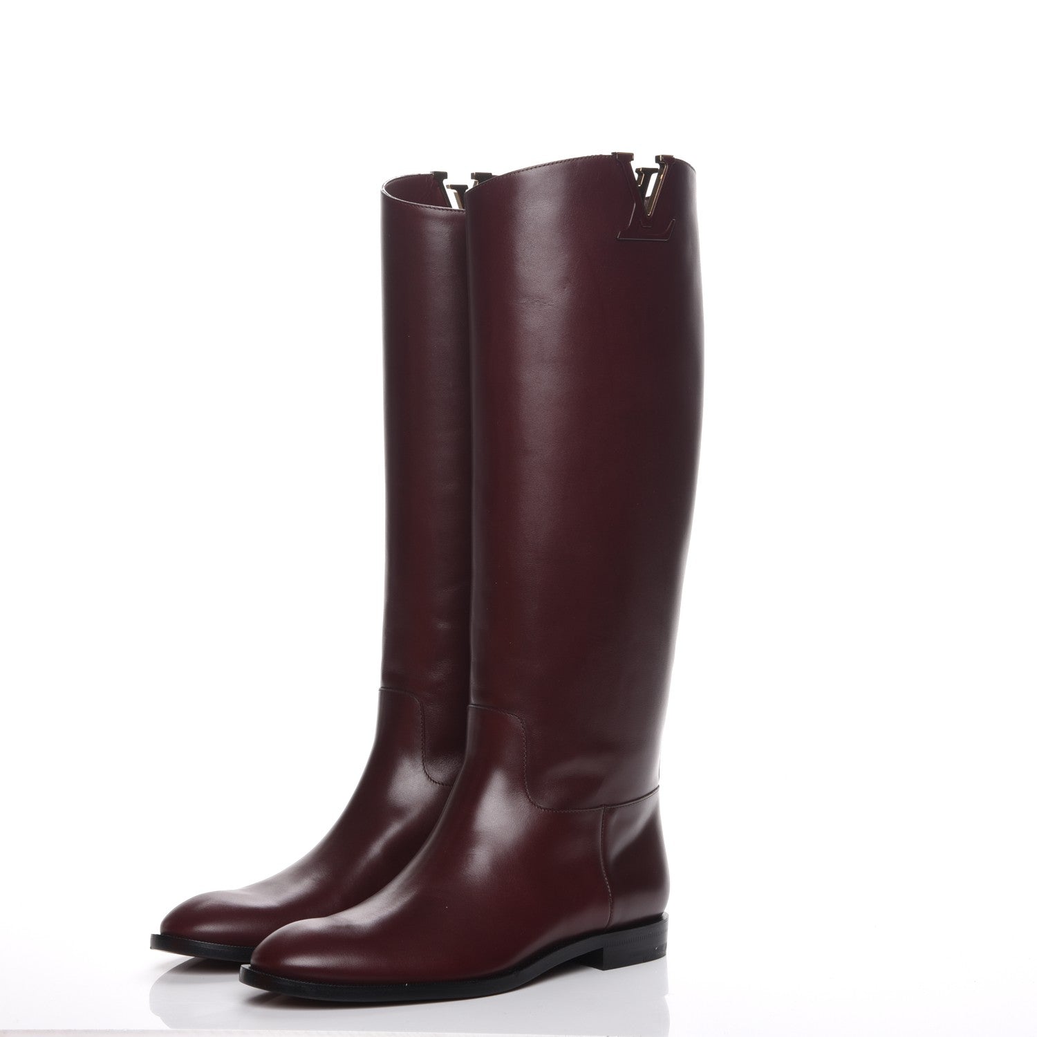 Louis Vuitton Heritage Flat High Boots 39 Bordeaux 3 of 7