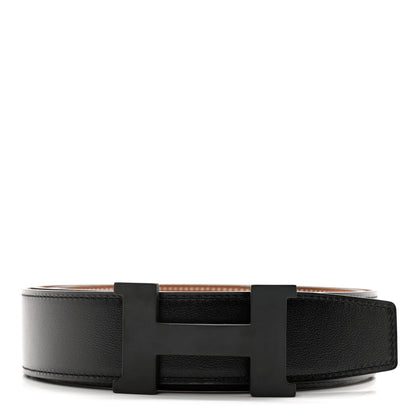 Hermes Box 135 Togo 38mm H Belt 115 46 Black Gold 1 of 6