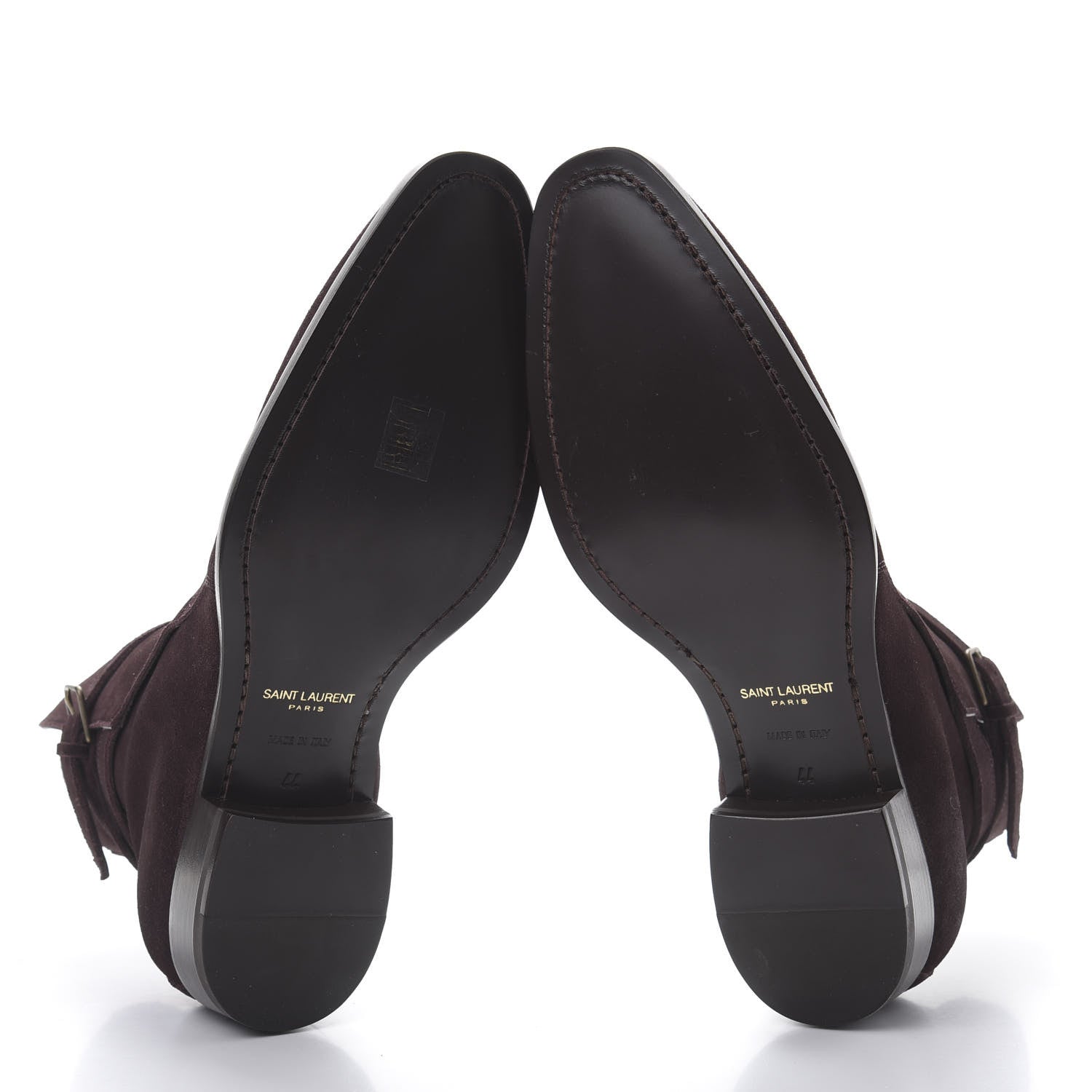Saint Laurent Suede Soho Calfskin Ankle Boots 44 Deep Blood 5 of 8