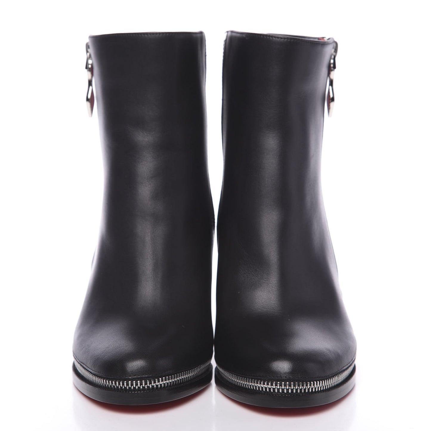 Calfskin Telezip 85 Ankle Bootie 37 Black