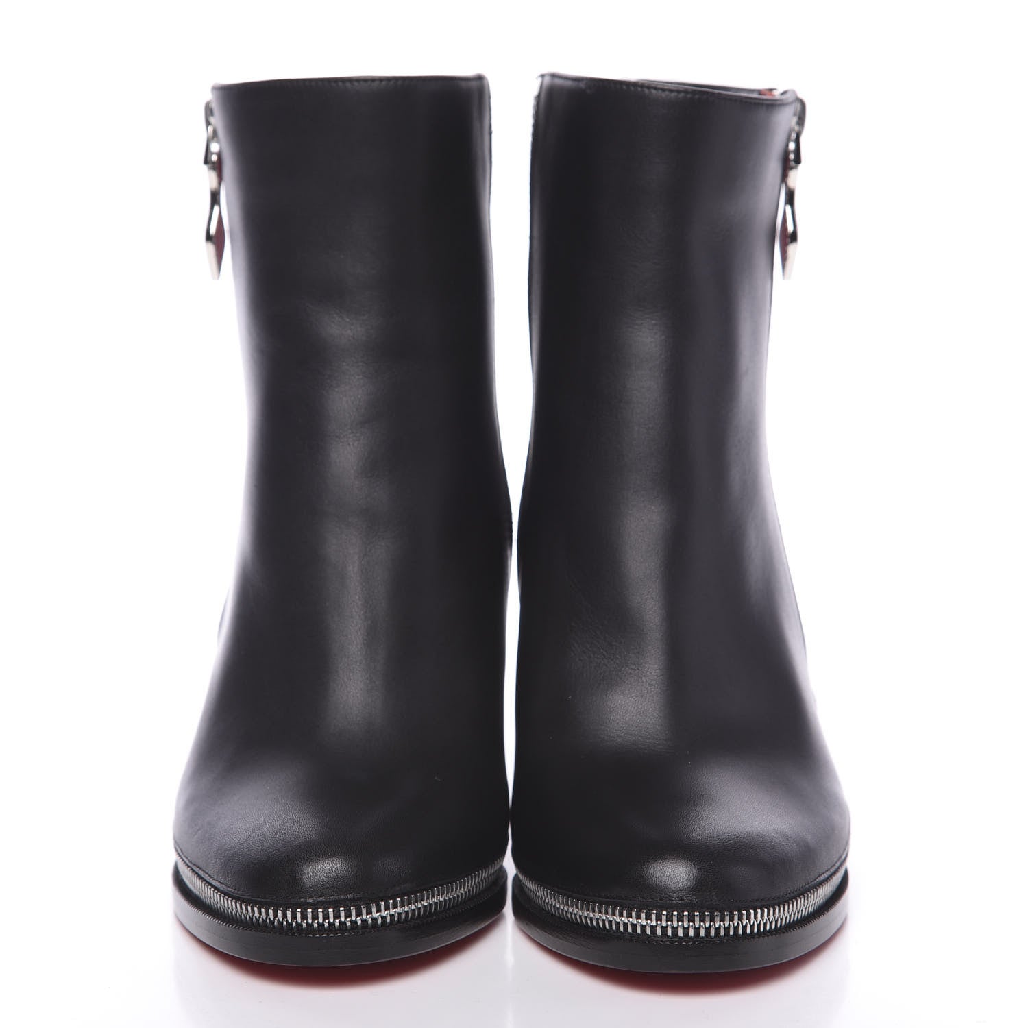 Christian Louboutin Calfskin Telezip 85 Ankle Bootie 37 Black 2 of 6