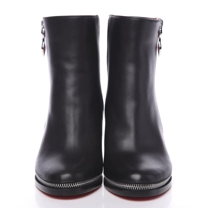 Christian Louboutin Calfskin Telezip 85 Ankle Bootie 37 Black 2 of 6