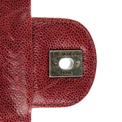Chanel Grained Calfskin Quilted Medium Elastic Flap Bordeaux 5 of 8