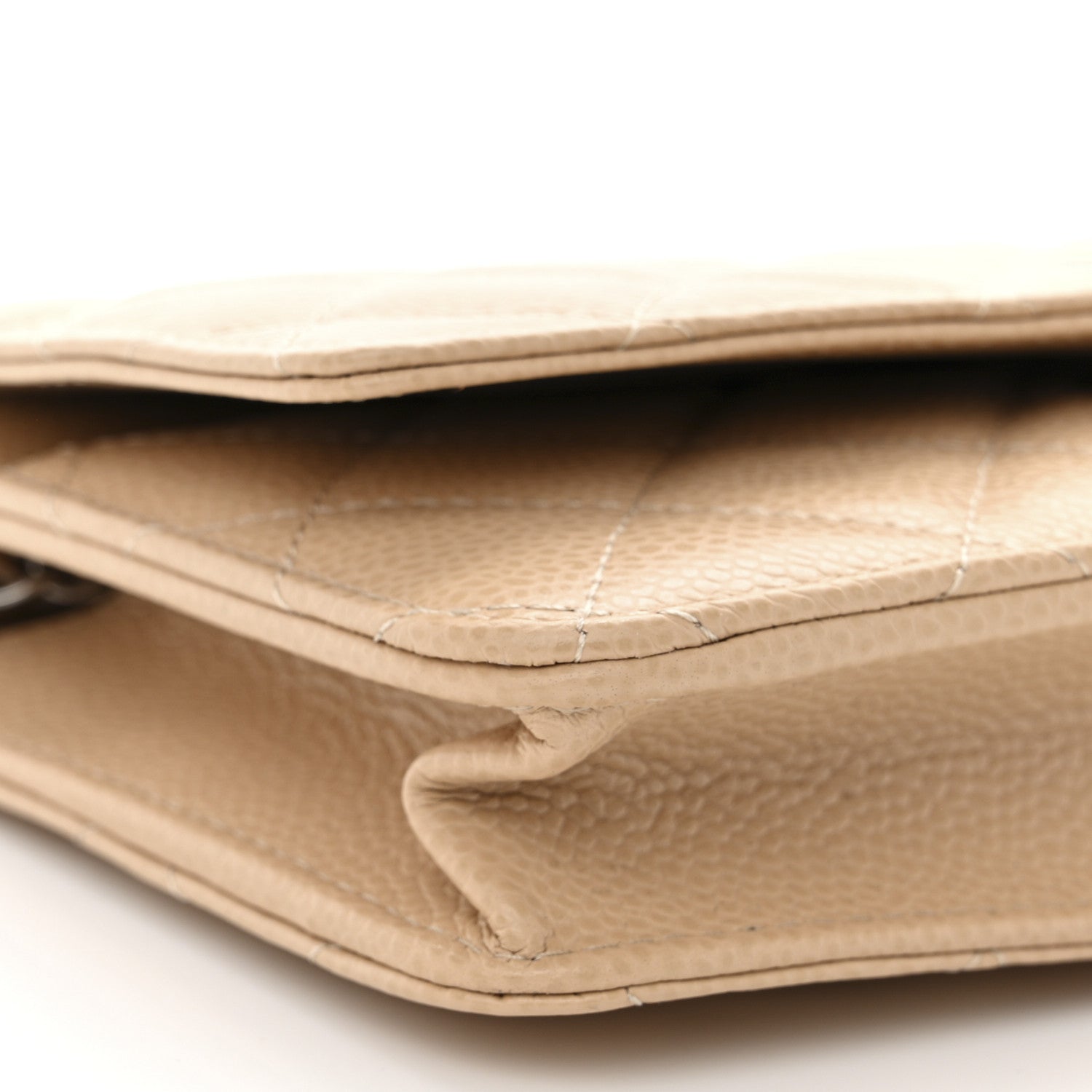 Chanel Caviar Quilted Wallet on Chain WOC Beige 10 of 13